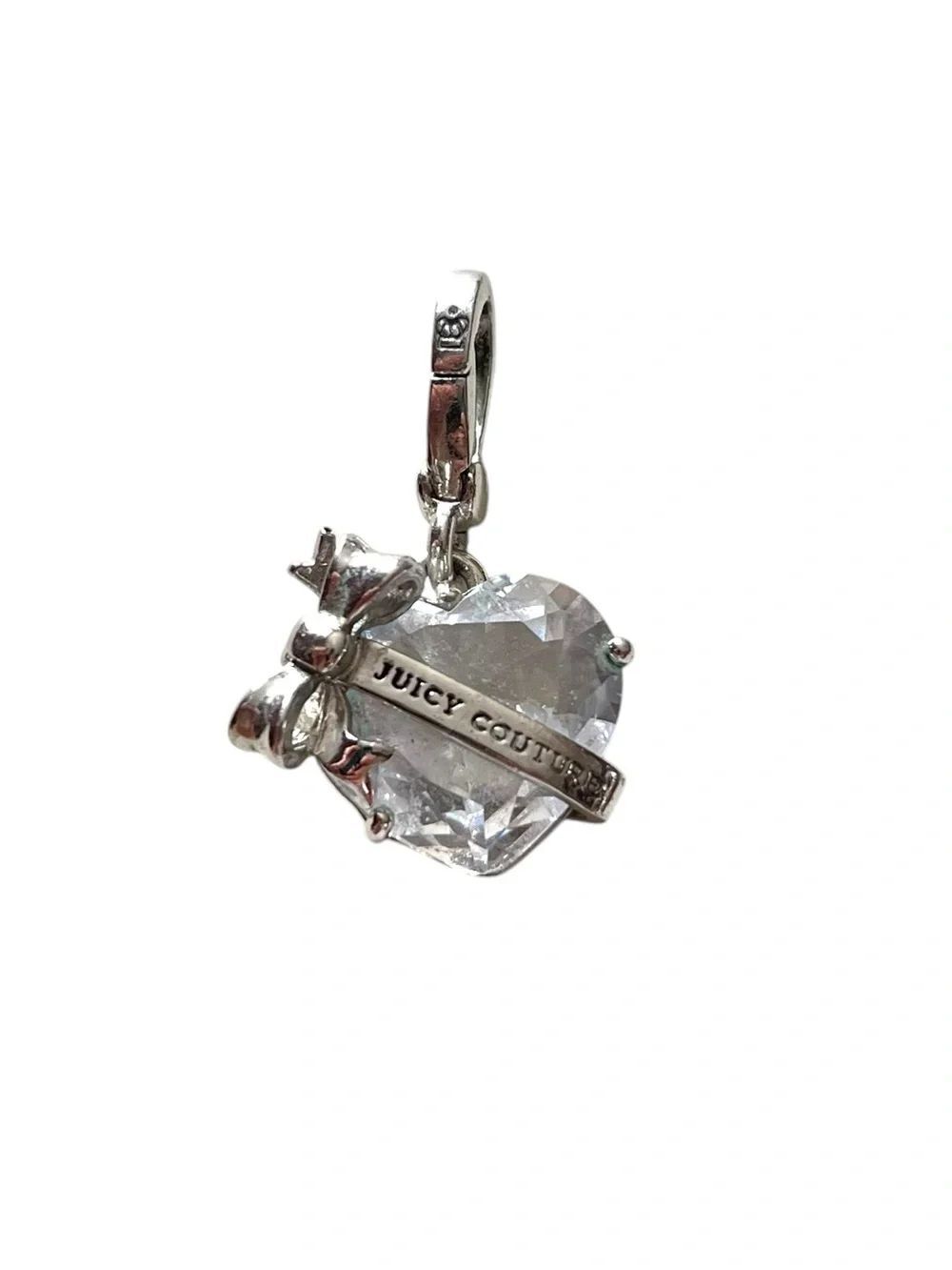 Juicy Couture Clear Glass Heart Charm